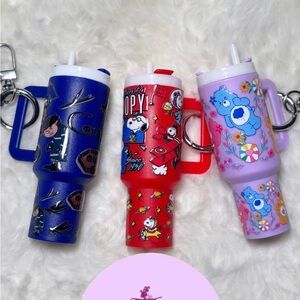 Cartoon character Mini Tumbler Keychains